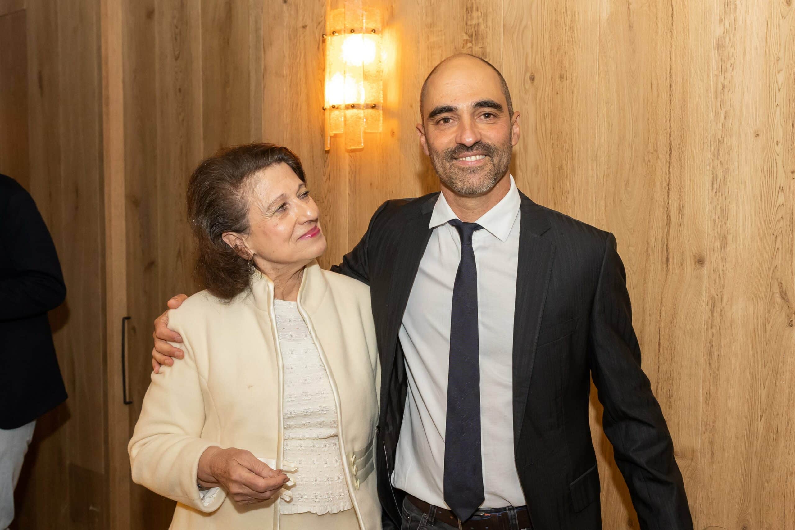 Juan Carlos Navia y Magdalena Álvarez en la inauguración del nuevo restaurante Amicitia en la calle Génova de Madrid