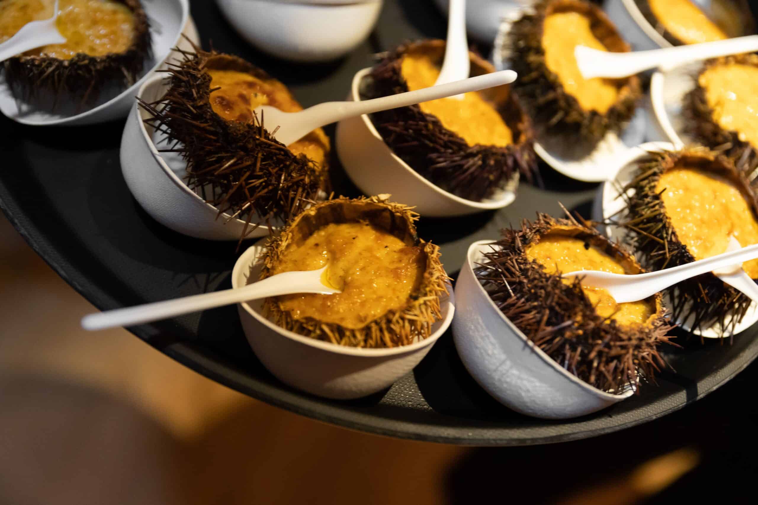 Erizos del chef Albert Jubany. Restaurante Amicitia Madrid