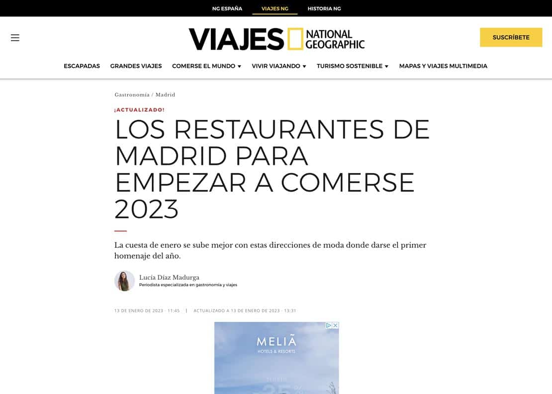 Amicitia, un restaurante estrella para comer en Madrid